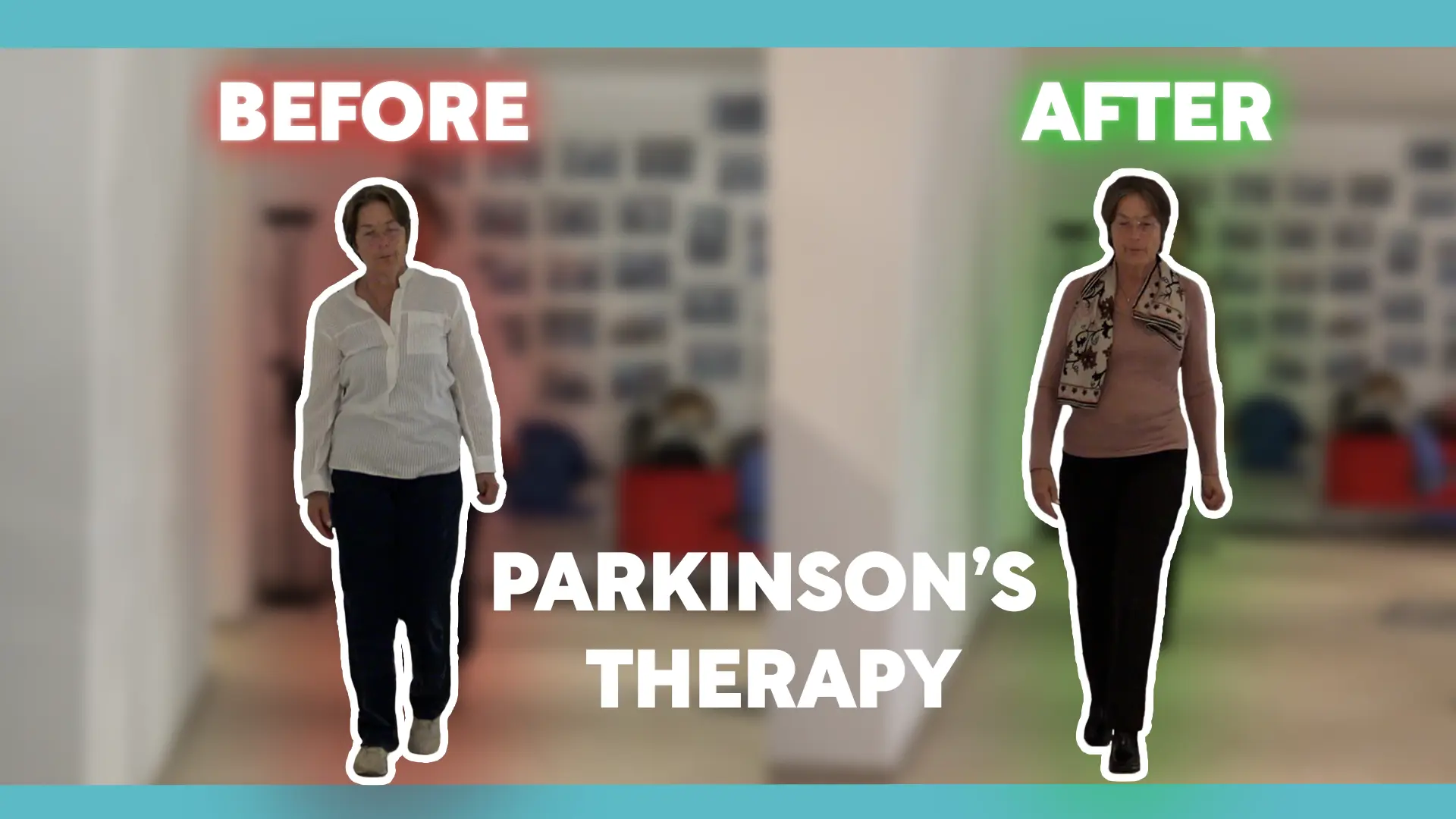 Vorher-Nachher-Vergleich: Gangbild einer Parkinson-Patientin vor und nach der GIGER MD Therapie